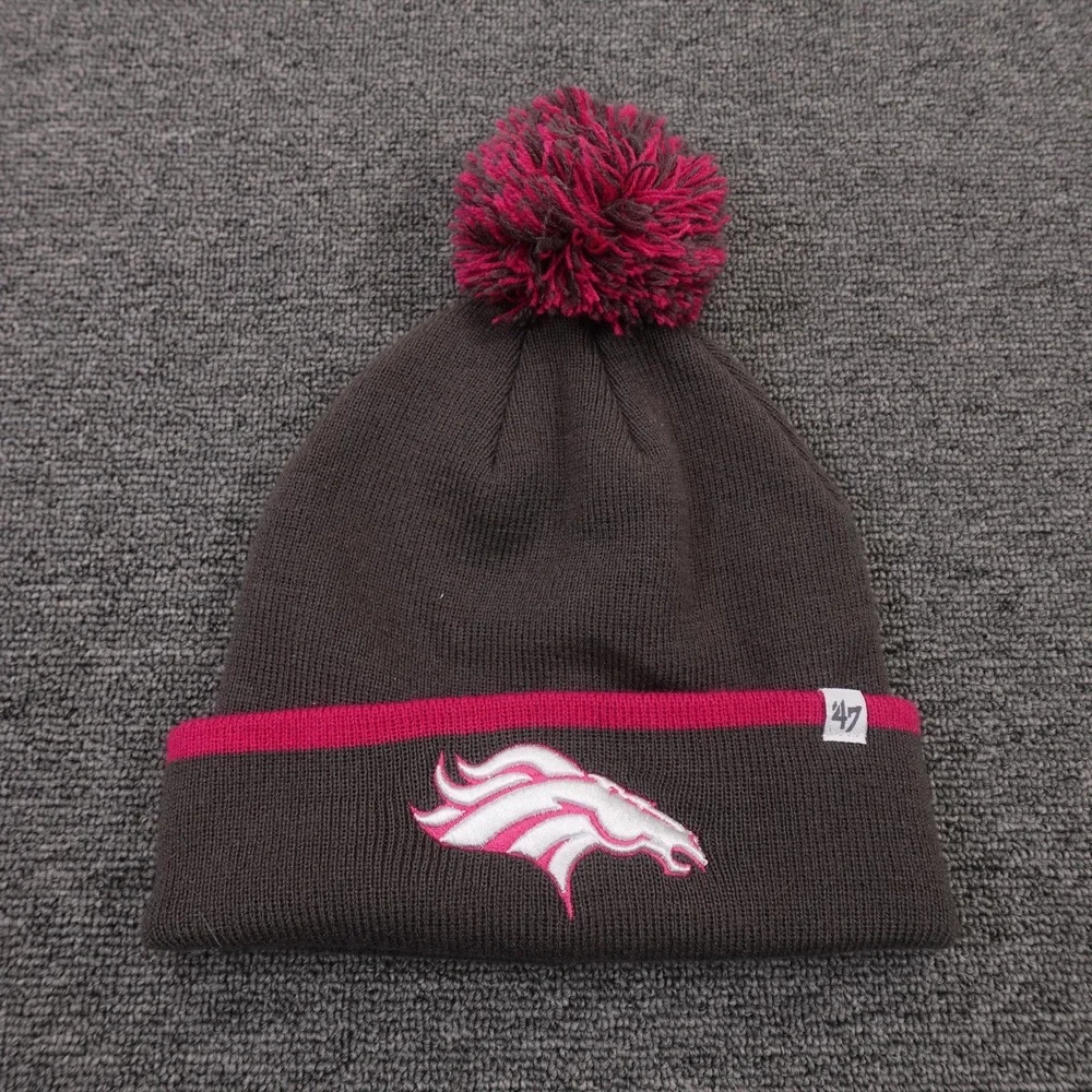 Denver Broncos Hat Beanie Womens‎ One Size Gray NFL Football Knit Team Apparel